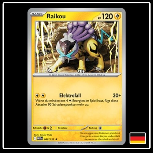 Raikou 048/132 Pokemon Mega Entwicklung