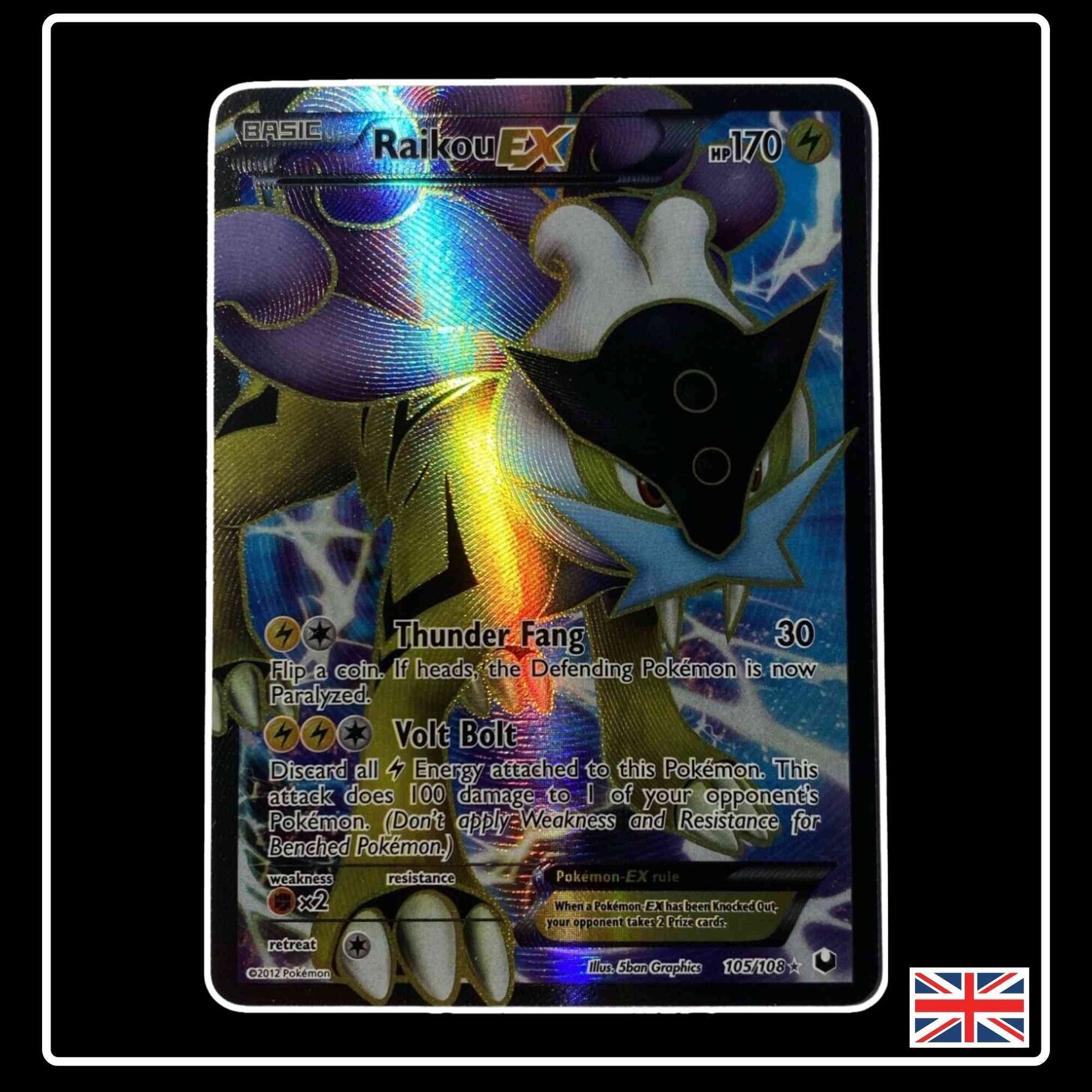 Raikou EX 105/108 Pokemon Erforscher der Finsternis