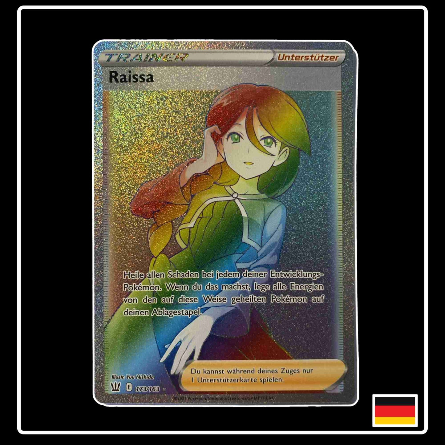 Pokemon Karte RaissaRainbow 173/163 aus dem Schwert & Schild Set Kampfstile