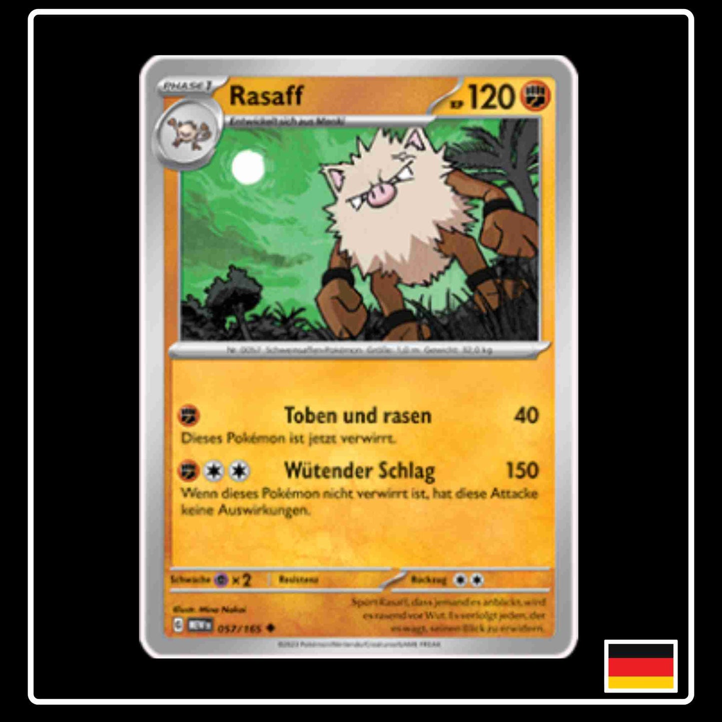 Rasaff 057/165 aus dem Pokemon Set Karmesin & Purpur 151 