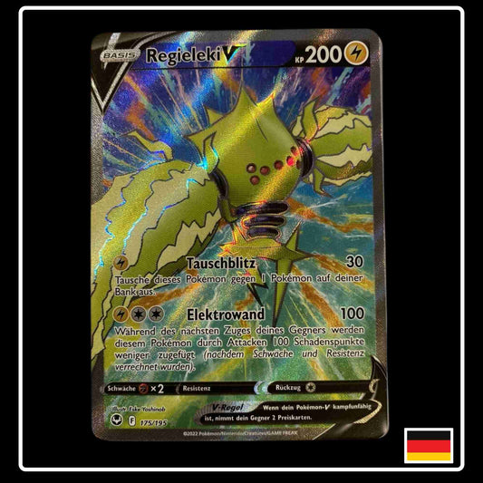 Regieleki V Full Art Pokemon Karte aus dem Set Silberne Sturmwinde