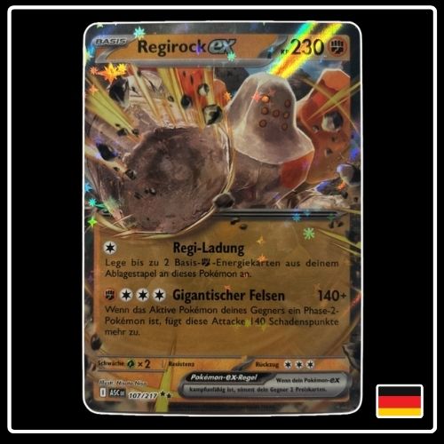 Regirock ex 107/217 Pokemon Erhabene Helden