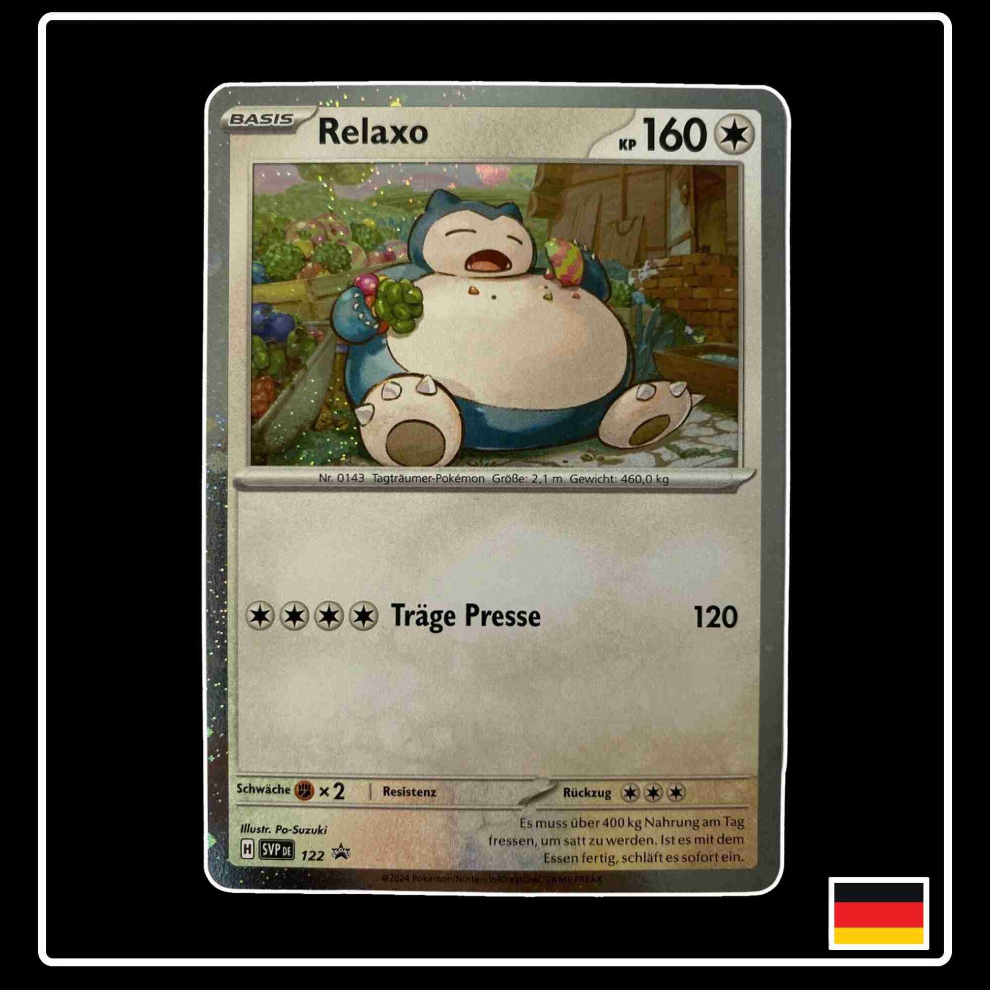 Relaxo Holo Promo SVP DE 122 aus Pokemon Karmesin und Purpur