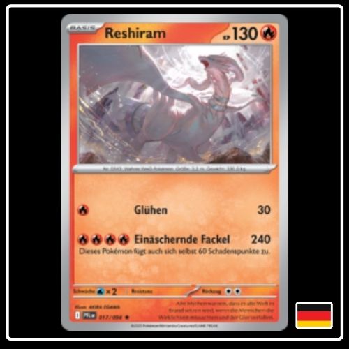 Reshiram 017/094 Pokemon Fatale Flammen