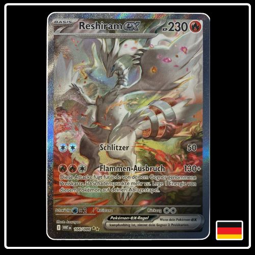 Reshiram ex SIR 166/086 Pokemon Weisse Flammen