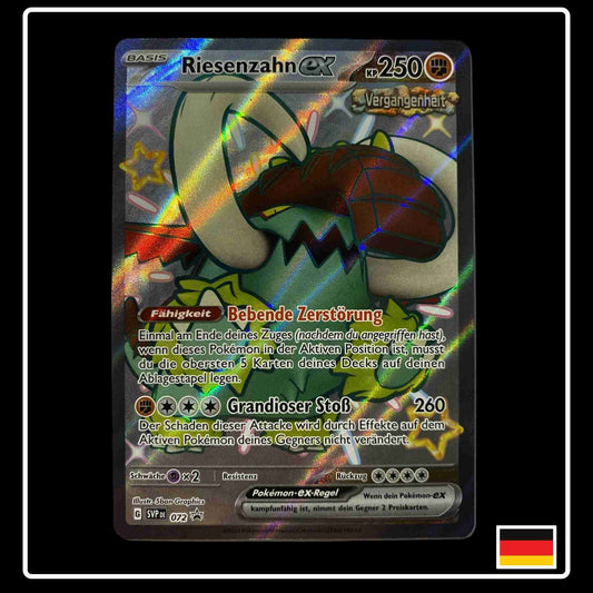 Riesenzahn ex Shiny Pokemon Karte aus Paldeas Schicksale