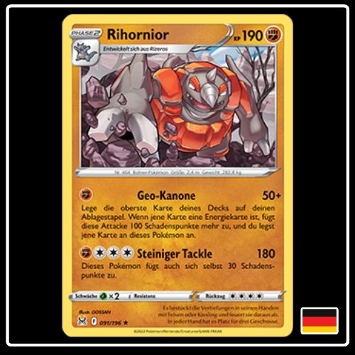Rihornior 091/196 Pokemon Verlorener Ursprung