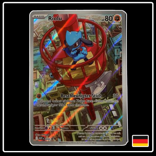 Riolu Illustration Rare MEP DE 010 Mega Entwicklung Black Star Promo