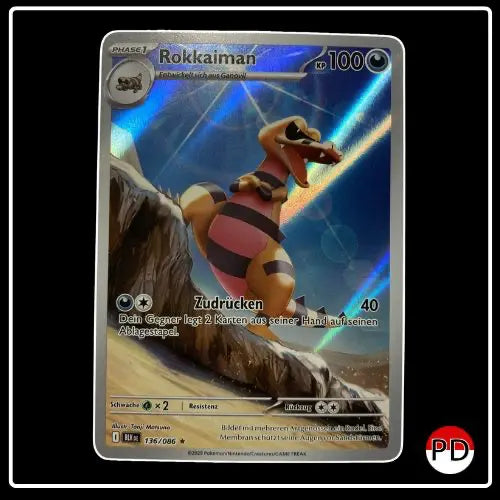 Rokkaiman Illustration Rare 136/086 Pokemon Schwarze Blitze