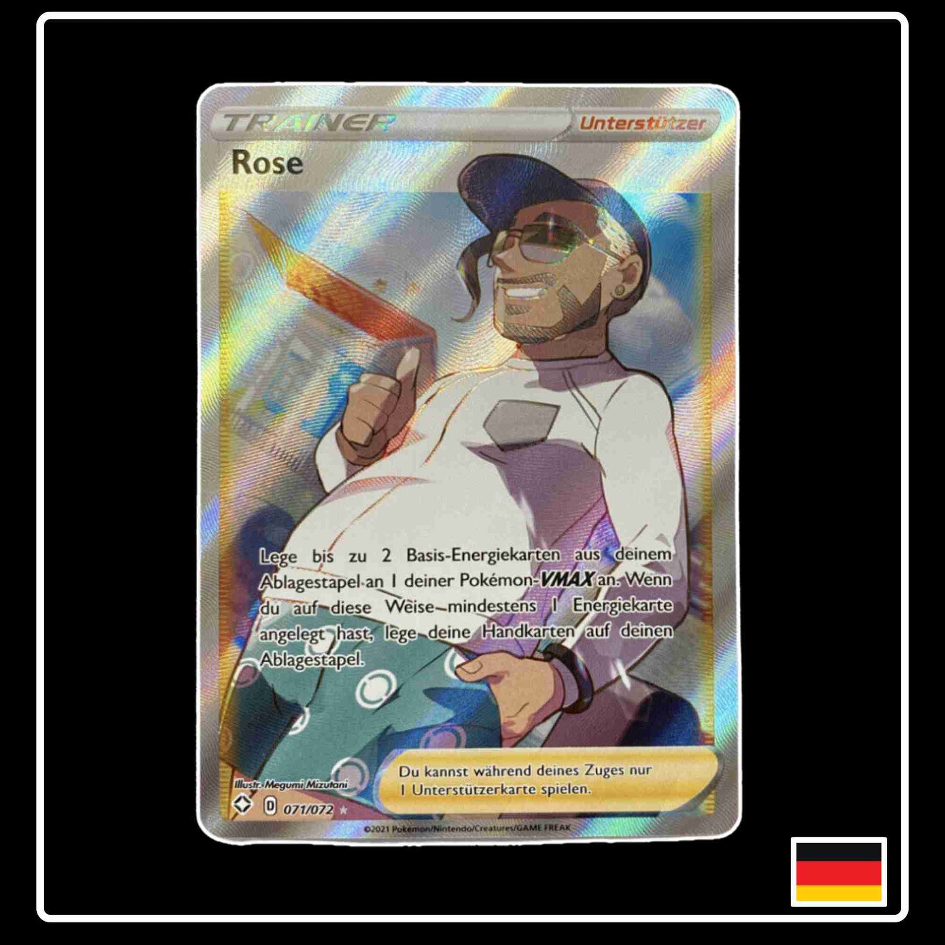 Pokemon Karte RoseFull Art 071/072 aus dem Schwert & Schild Set Glänzendes Schicksal