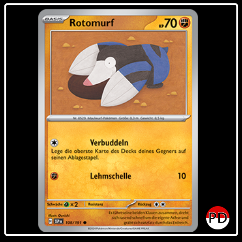 Rotomurf 108/191 Pokemon Stürmische Funken