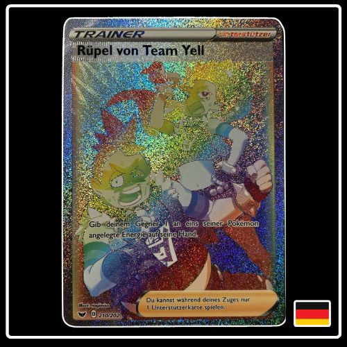 Rüpel von Team Yell Rainbow 210/202 Pokemon Schwert & Schild