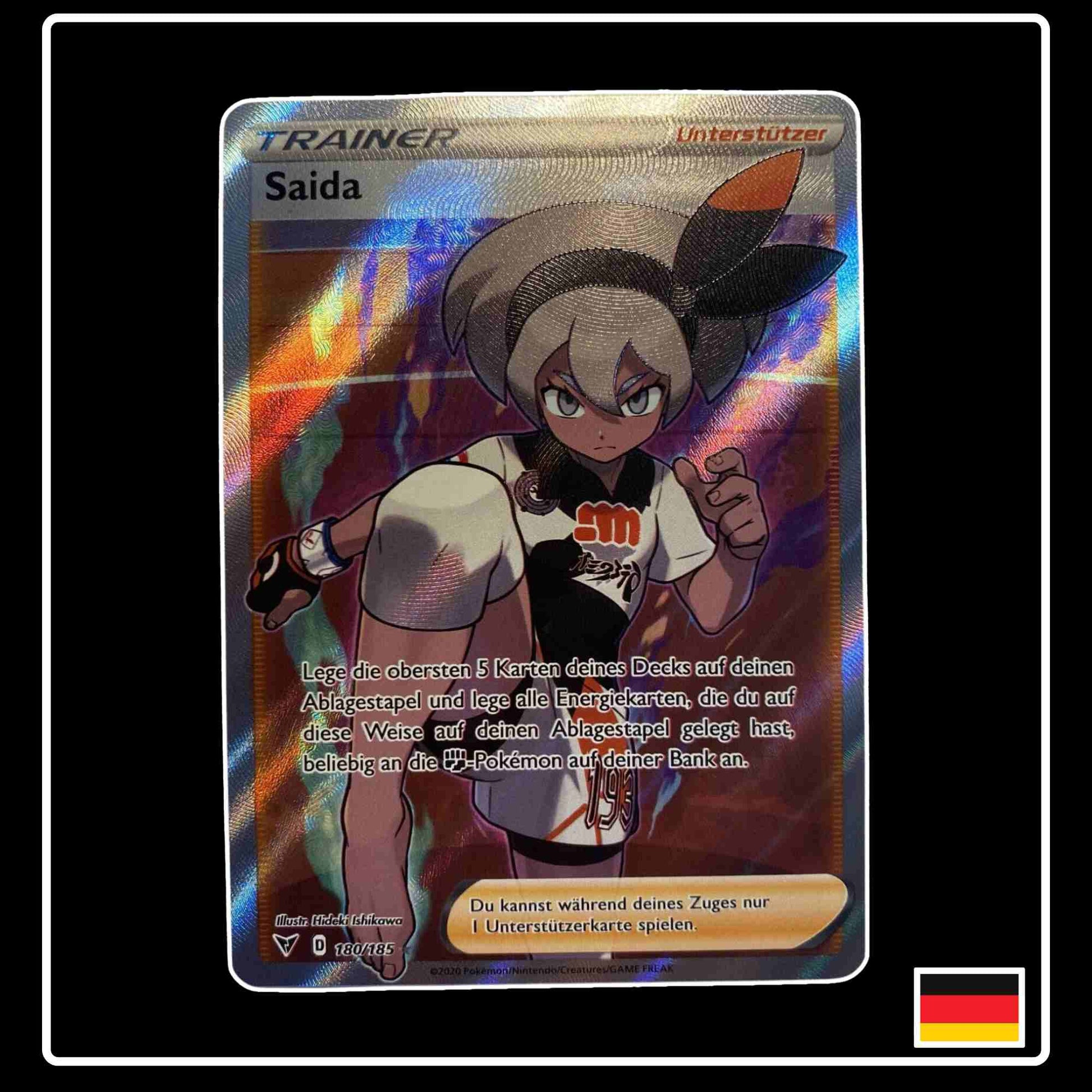 Pokemon Karte Saida Full Art 180/185 aus dem Schwert & Schild Set Farbenschock