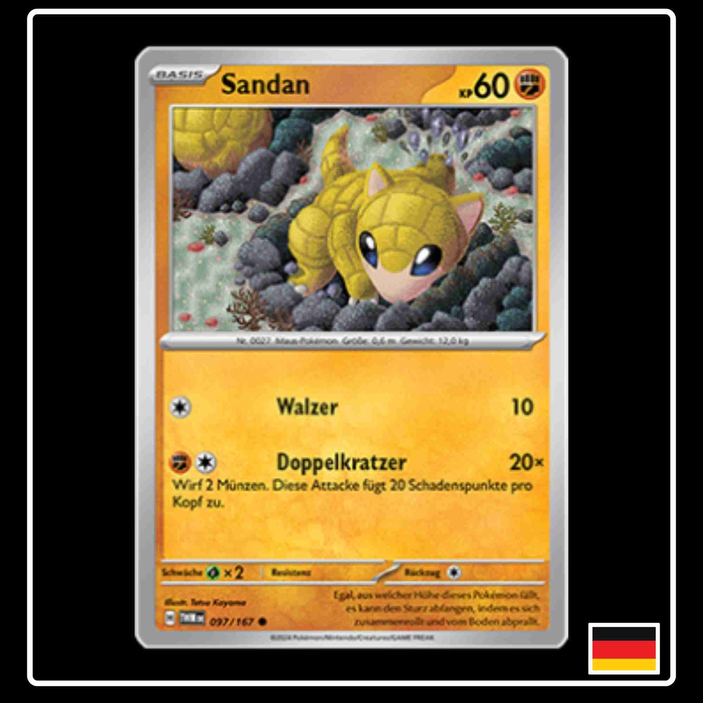 Sandan Pokemon Karte 097/167 aus dem Set Maskerade im Zwielicht