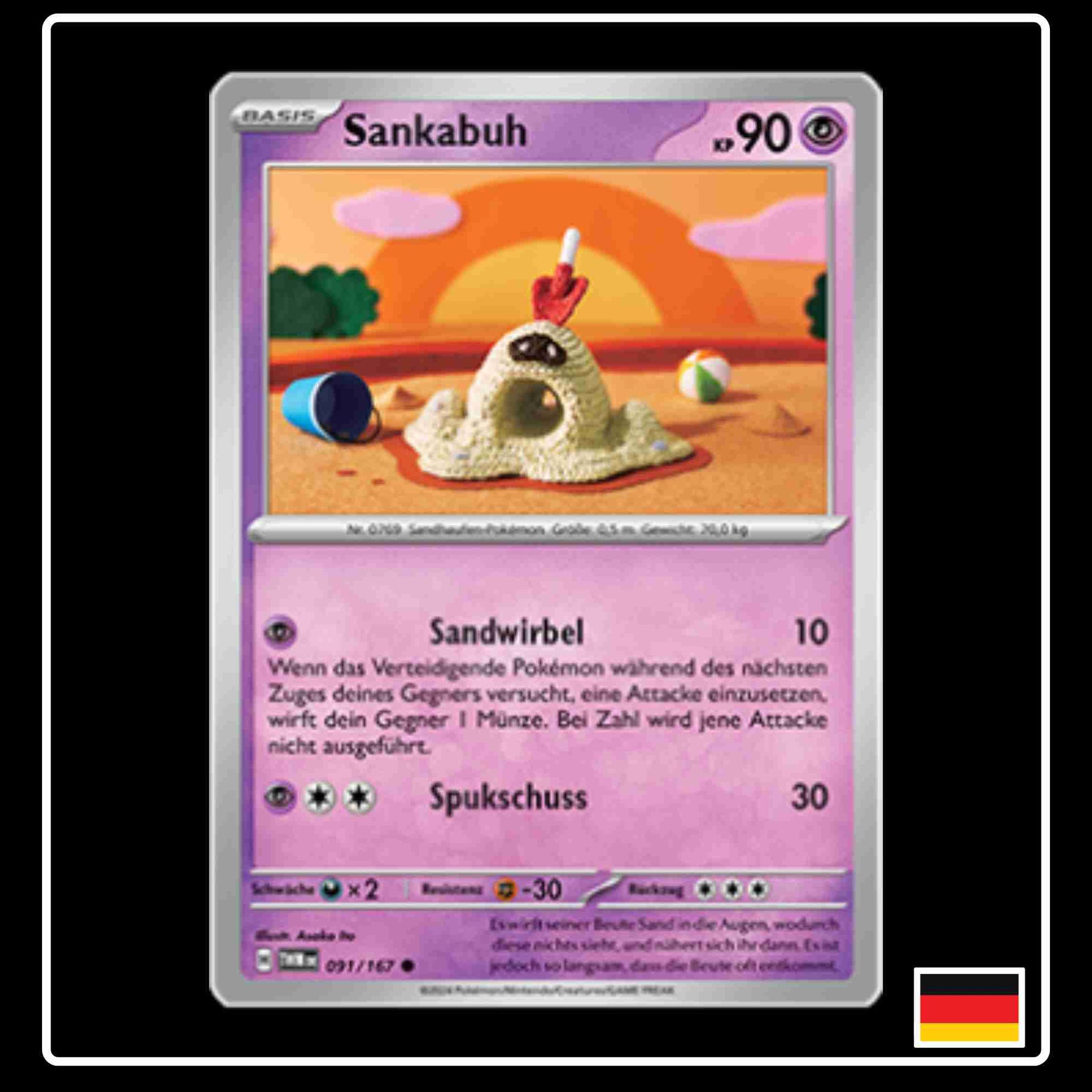 Sankabuh Pokemon Karte 091/167 aus dem Set Maskerade im Zwielicht