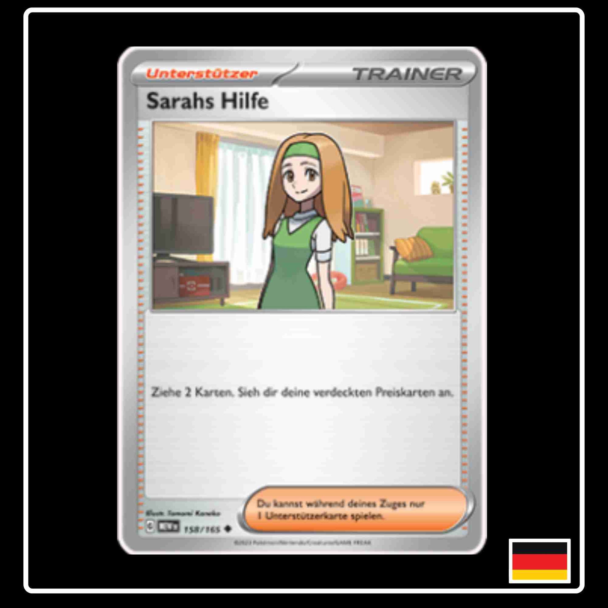 Sarahs Hilfe 158/165 aus dem Pokemon Set Karmesin & Purpur 151