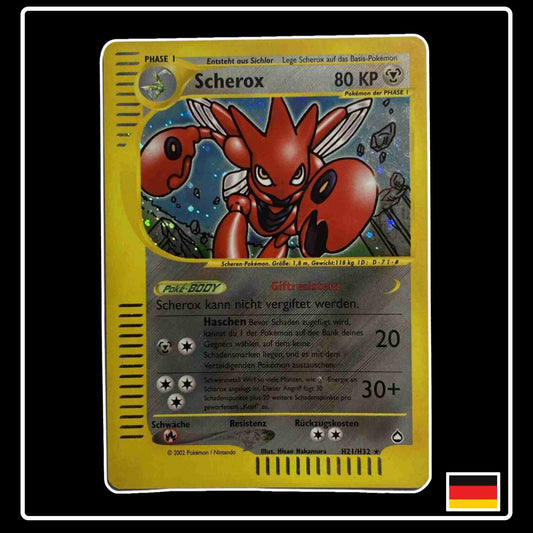 Scherox Holo e-Series H21/H32 Aquapolis Pokemon