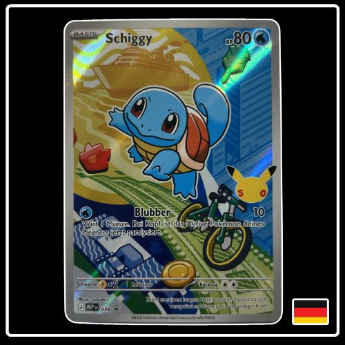 Schiggy Illustration Rare MEP DE 039 Mega Entwicklung Black Star Promo