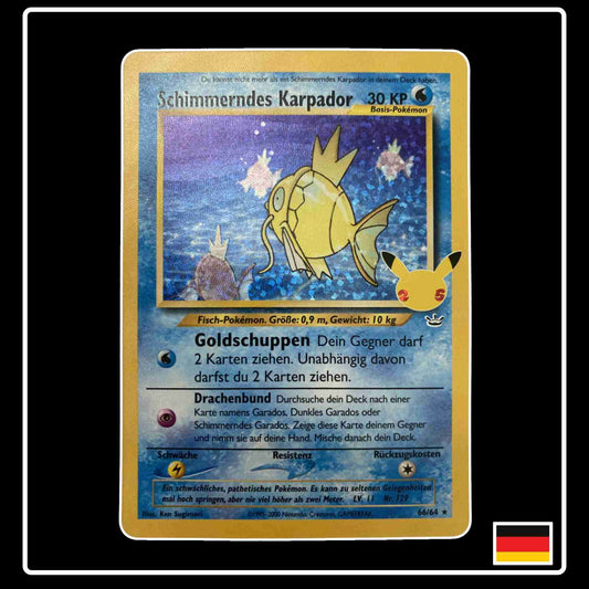 Schimmerndes Karpador Shiny 66/64 Reprint Pokemon Karte aus dem Set Celebrations