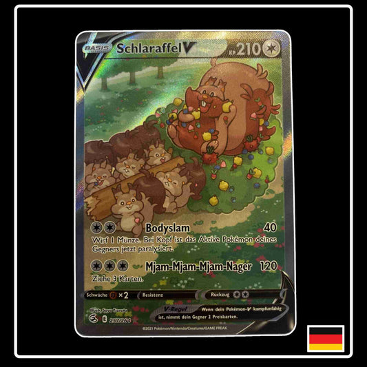 Schlaraffel V Alt Art Pokemon karte aus dem Pokemon Set Fusion Strike