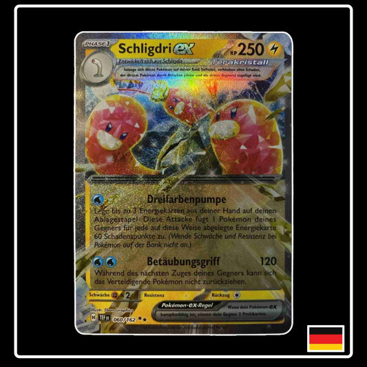 Schligdri ex Double Rare Pokemon Karte 060/162 aus dem Set Gewalten der Zeit