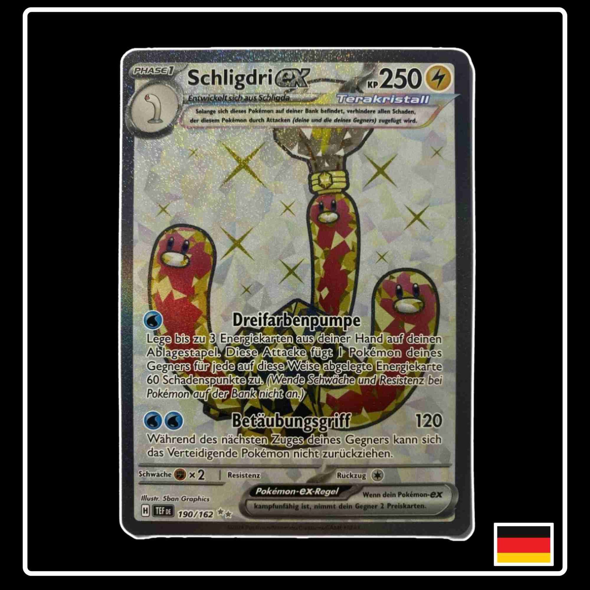 Schligdri ex Full Art Pokemon Karte 190/162 aus dem Set Gewalten der Zeit