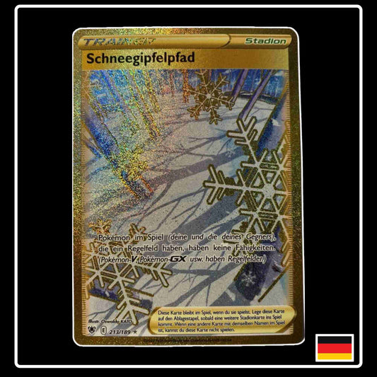 Schneegipfelpfad GOLD 213/189 Pokemon Karte aus Astralglanz