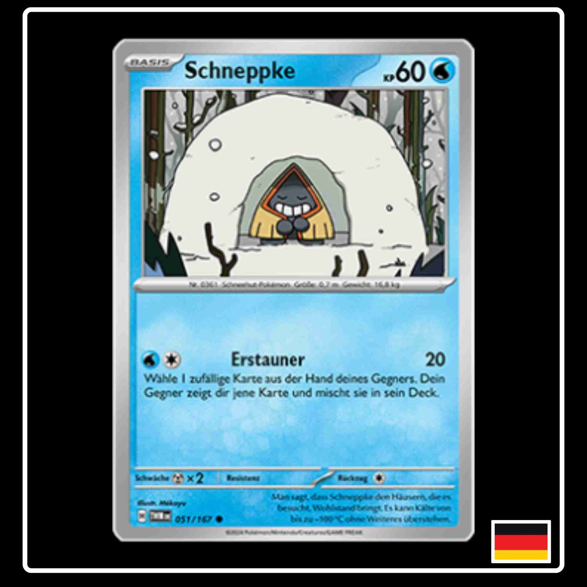 Schneppke Pokemon Karte 051/167 aus dem Set Maskerade im Zwielicht