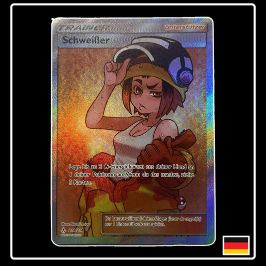 Schweißer Trainer Full Art Pokemon Kräfte im Einklang