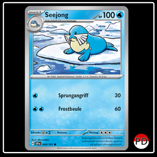 Seejong 044/191 Pokemon Stürmische Funken Sammelkarten