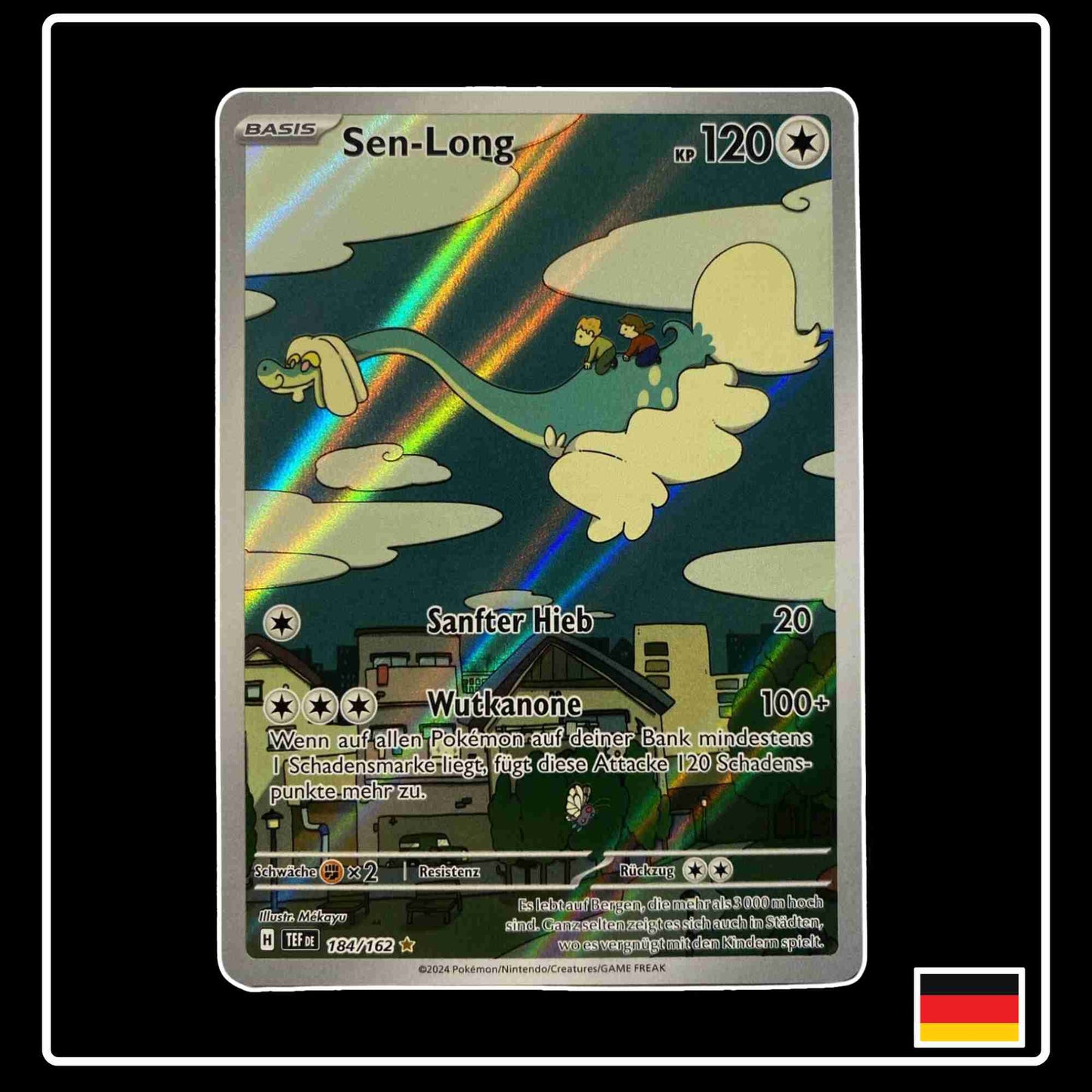 Pokemon Karte Sen-Long 184/162 aus dem Set Gewalten der Zeit