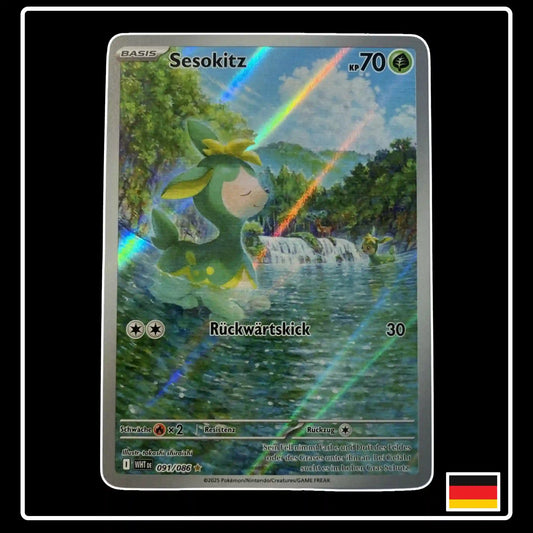 Sesokitz Illustration Rare 091/086 Pokemon Weisse Flammen
