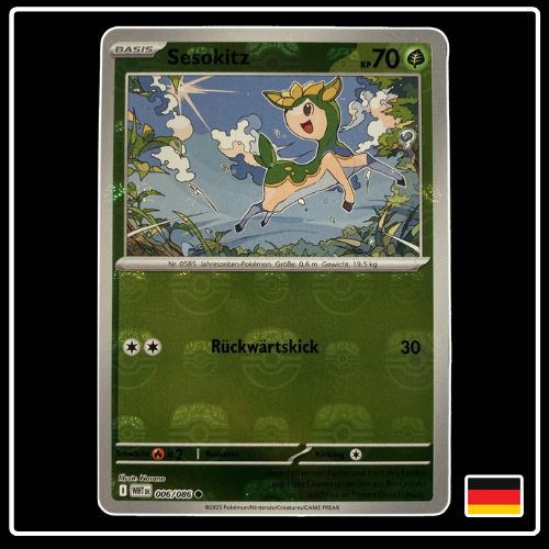 Sesokitz Meisterball 006/086 Pokemon Weisse Flammen