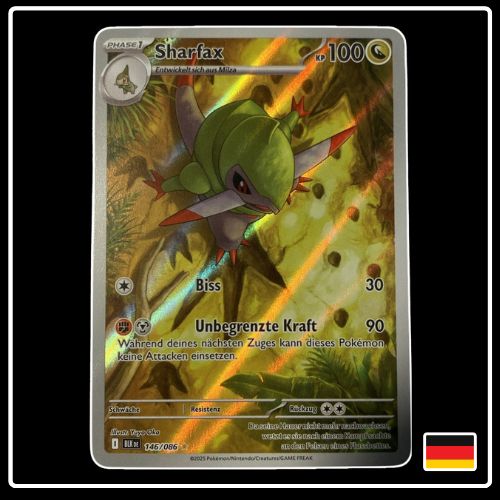 Sharfax Illustration Rare 146/086 Pokemon Schwarze Blitze