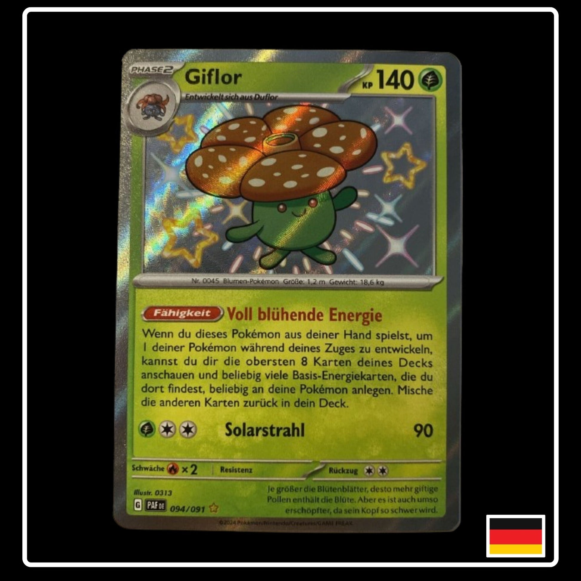 Shiny Glflor Karte aus Paldeas Schicksale in Deutsch