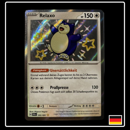 Shiny Relaxo Pokemon aus dem Set Paldeas Schicksale 202/091