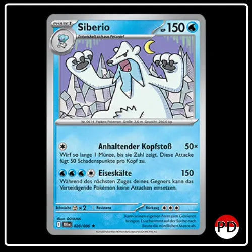 Siberio 026/086 Pokemon Schwarze Blitze