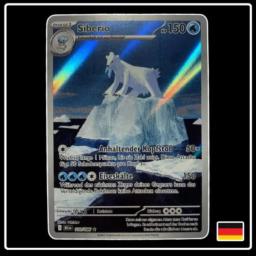 Siberio Illustration Rare 110/086 Pokemon Schwarze Blitze