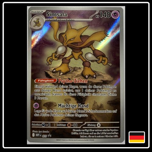 Simsala Illustration Rare MEP DE 009 Mega Entwicklung Black Star Promo