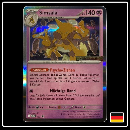 Simsala Holo MEP DE 003 Mega Entwicklung Black Star Promo