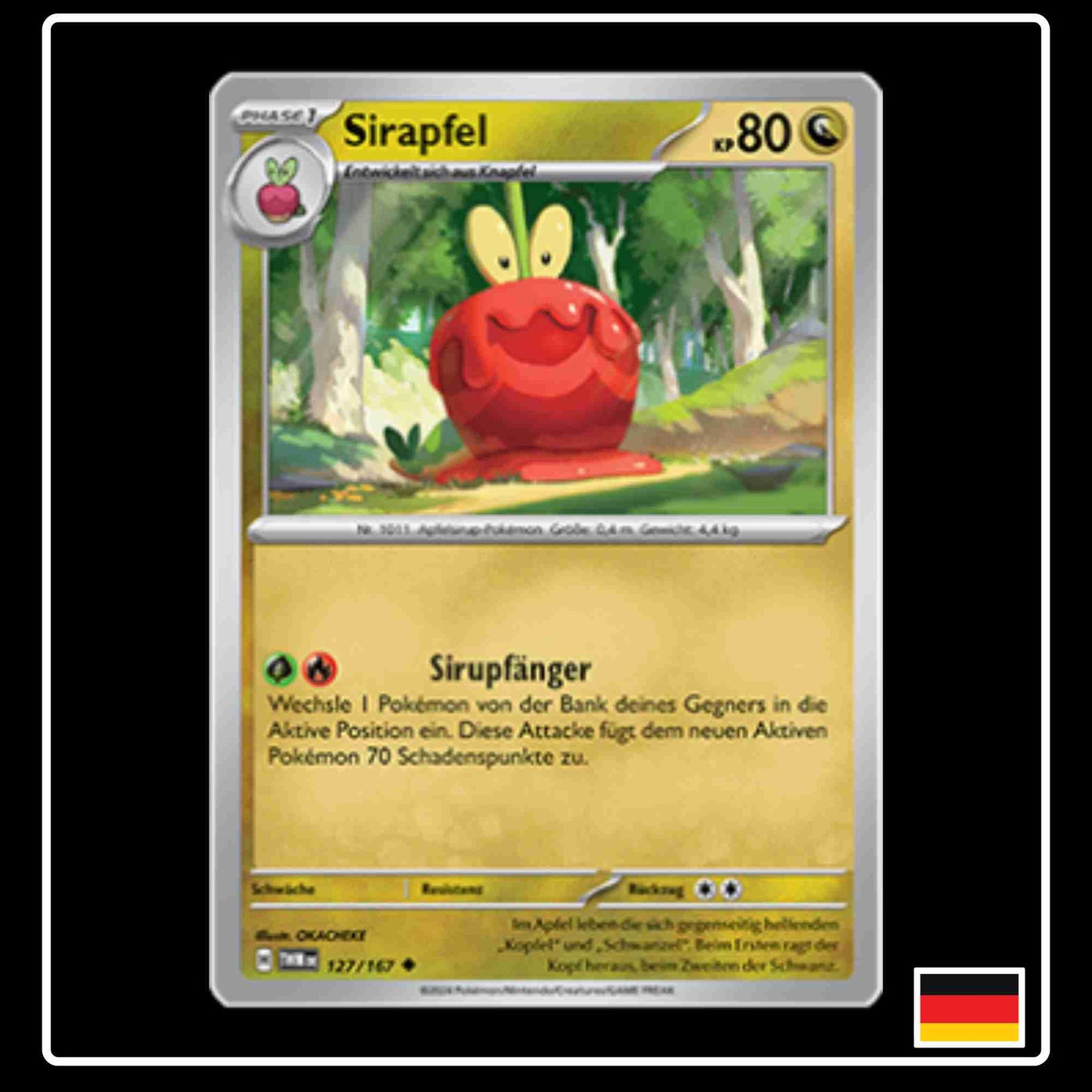 Sirapfel Pokemon Karte 127/167 aus dem Set Maskerade im Zwielicht