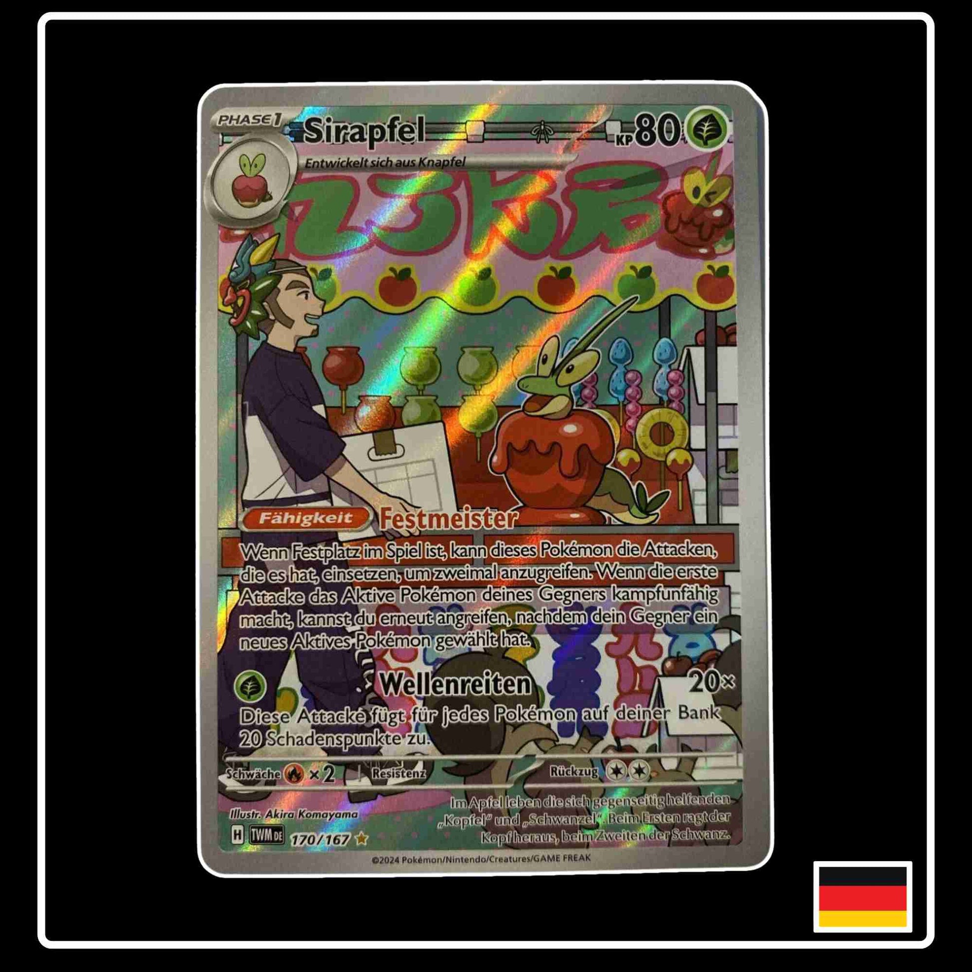 Sirapfel Art Rare 170/167 aus dem Pokemon Set Maskeraden im Zwielicht