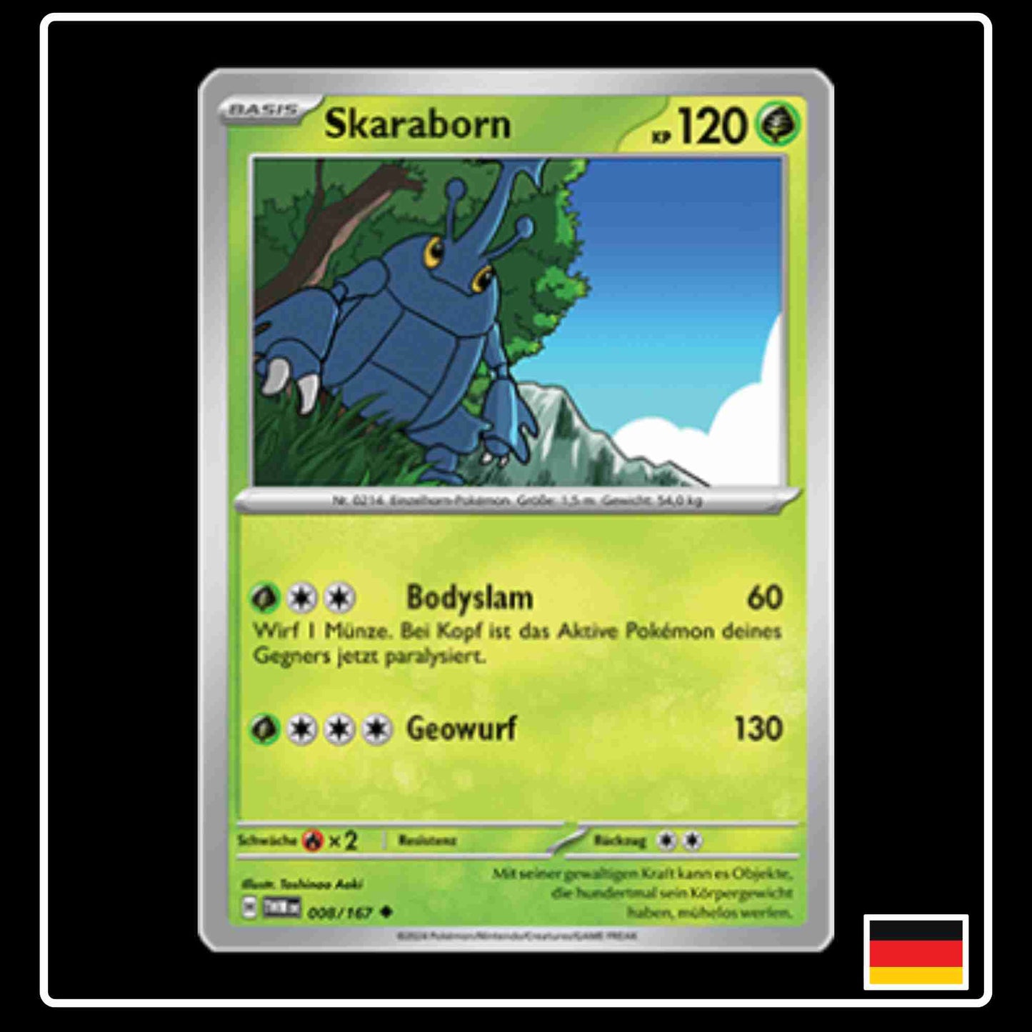 Skaraborn Pokemon Karte 008/167 aus dem Set Maskerade im Zwielicht