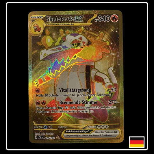 Skelokrok ex Gold Hyper Rare Pokemon Karte