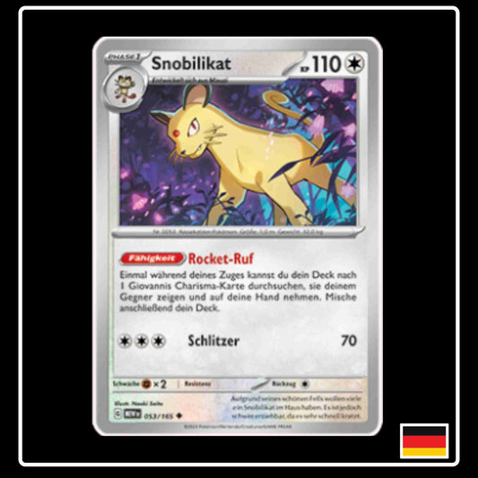 Snobilikat 053/165 aus dem Pokemon Set Karmesin & Purpur 151 