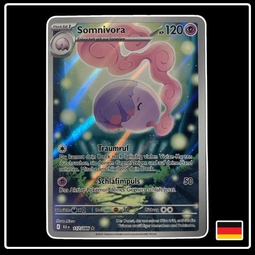 Somnivora Illustration Rare 117/086 Pokemon Schwarze Blitze