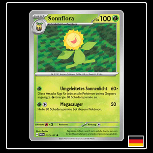 Sonnflora Pokemon Karte 007/167 aus dem Set Maskerade im Zwielicht