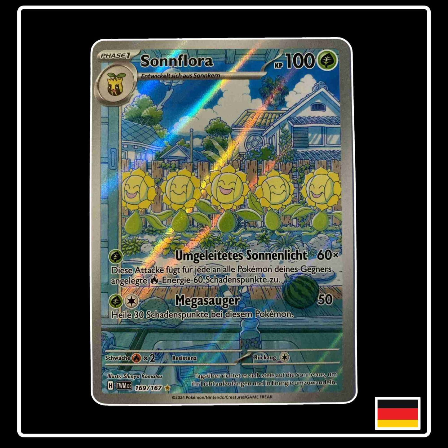 Sonnflora Art Rare 169/167 aus dem Pokemon Set Maskeraden im Zwielicht