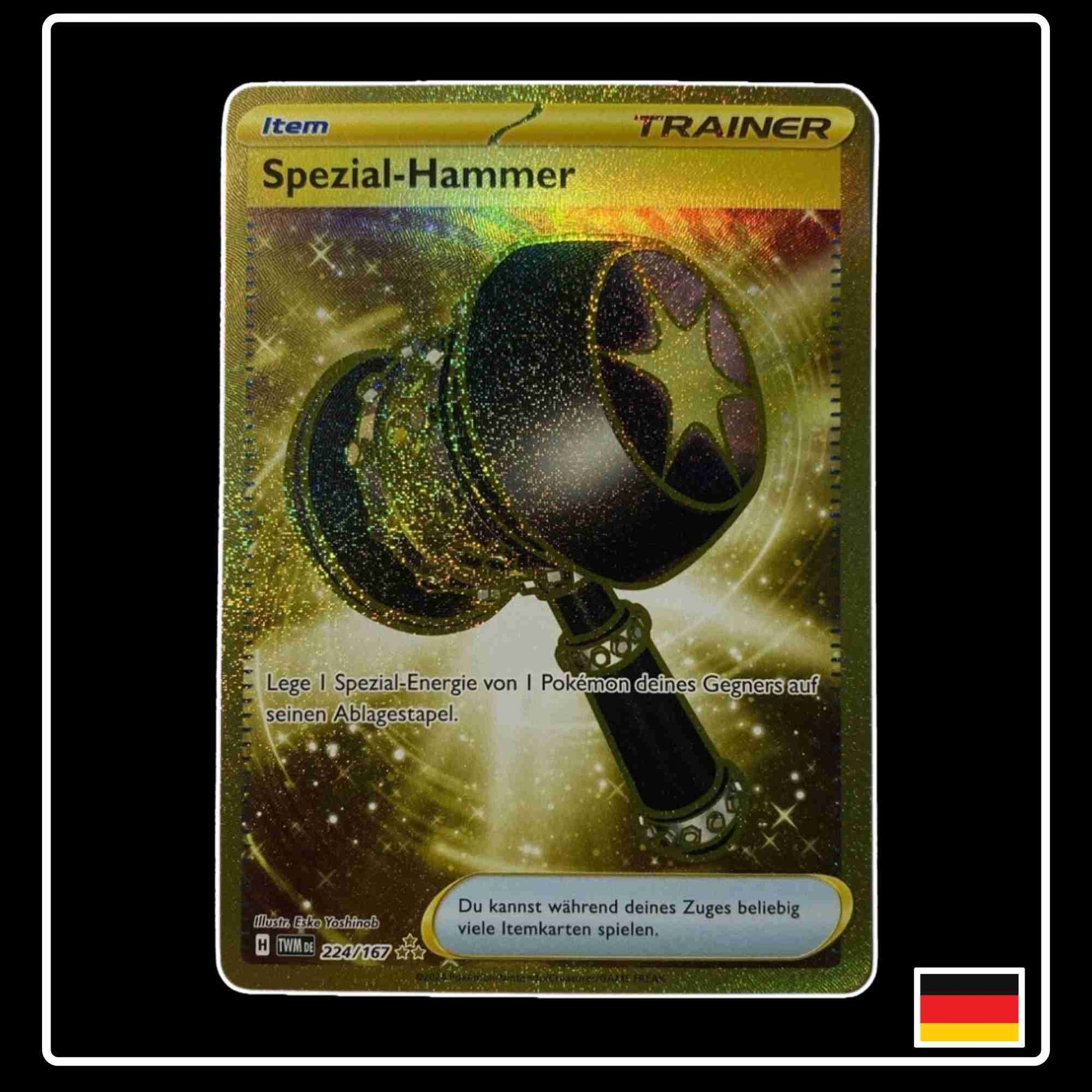 Spezial-Hammer Hyper Rare seltene Pokemon Karte 224/167 aus dem Karmesin & Purpur Set Maskerade im Zwielicht