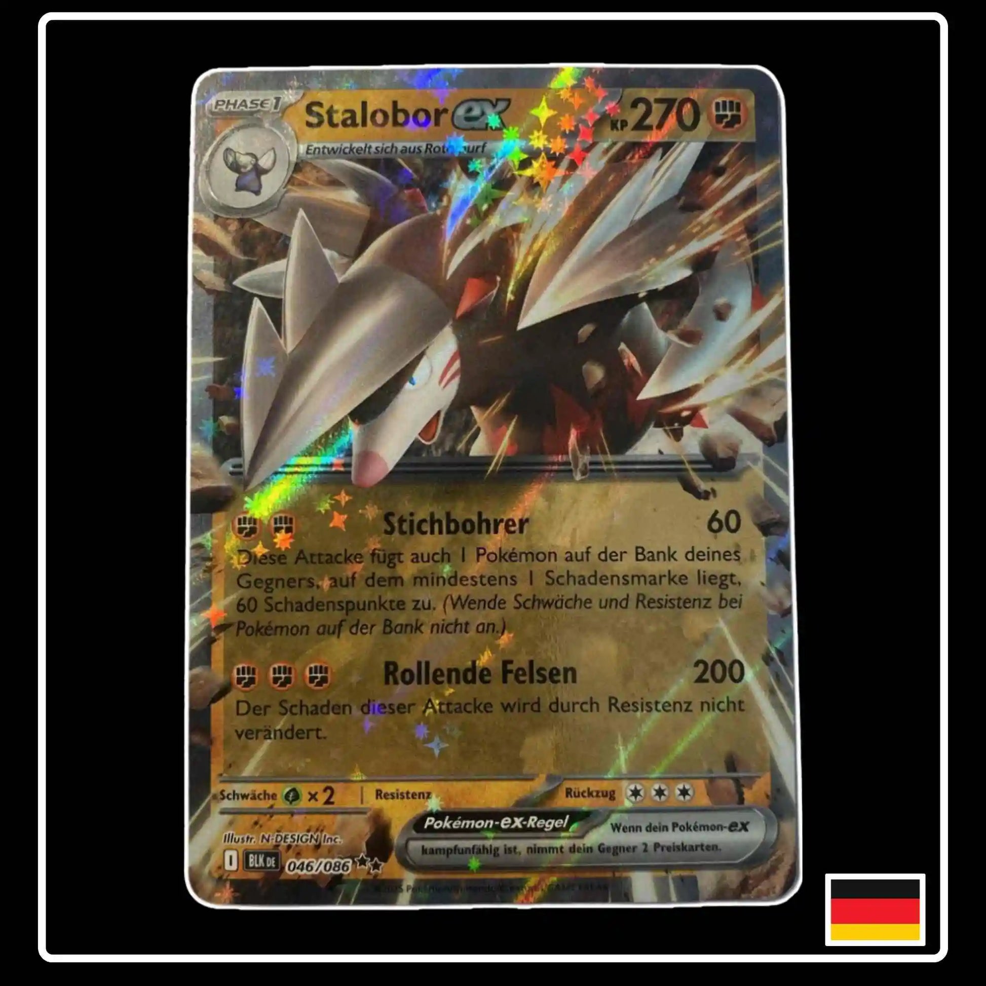 Stalobor ex 046/086 Pokemon Schwarze Blitze